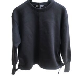 KEREN HART women's long sleeve knit drawstring sweatshirt in blue